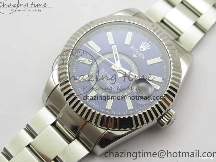 SS SS to Blue 9001 AIF on Bracelet A23J 326934 Sky-Dweller Dial 0201